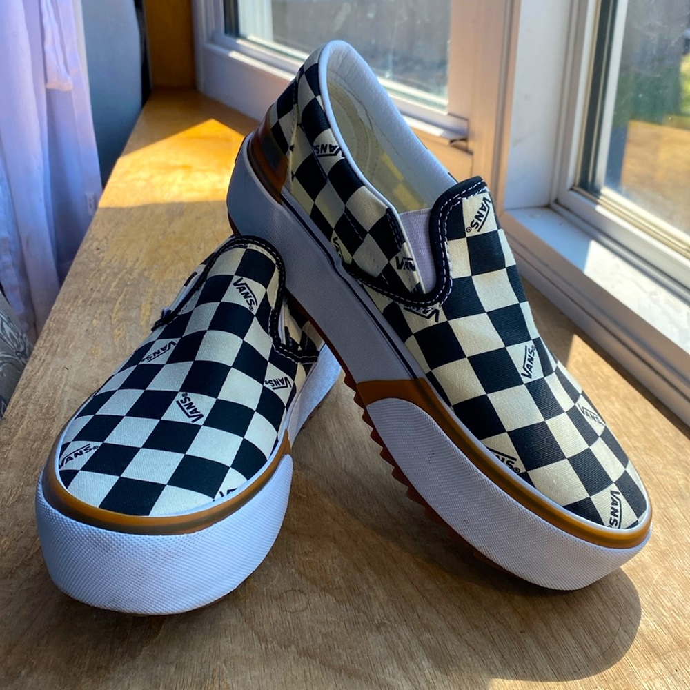 Checkered Platform Vans✨